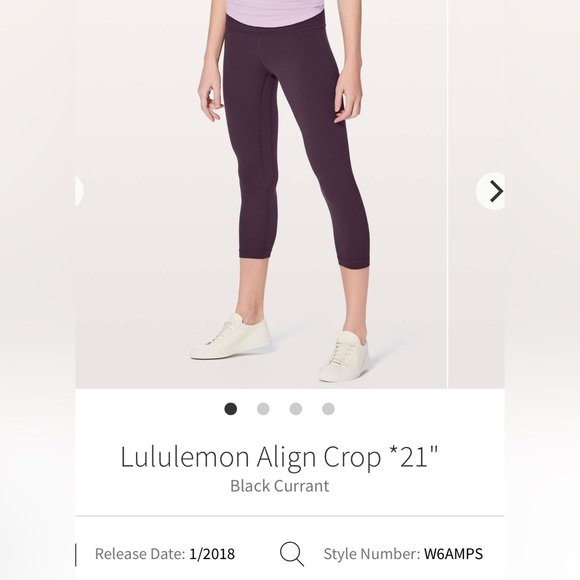 Lululemon Align Crop 21' Black Currant - Picture 2 of 6